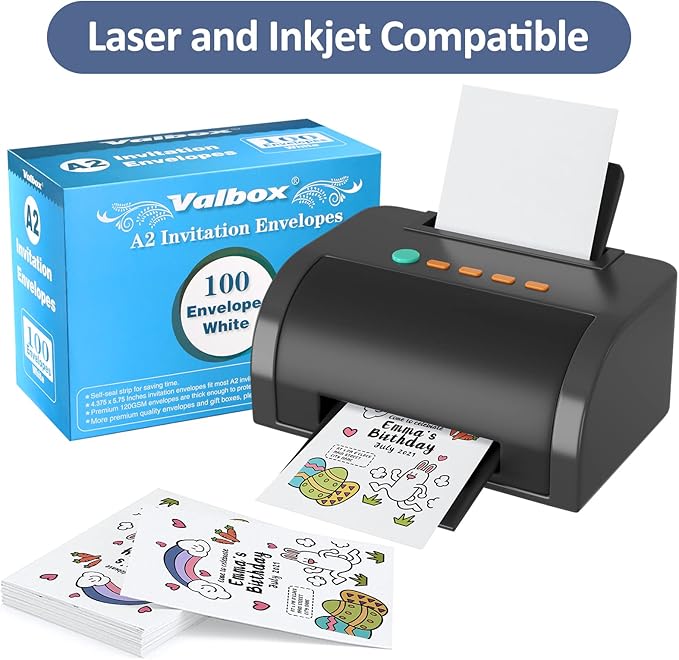 ValBox A2 Invitation Envelopes 100 Qty 4.375x5.75" White Envelopes Self Seal for Invitations, Photos, Wedding, Announcements, Thank you Notes, RSVP, Greeting Cards | 4-3/8 x 5-3/4 Inches(A2)