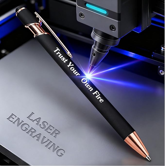 CRME Custom Pens Personalized Pen with Name Logo Engraved Metallic Wine Red Barrel Black Ink Click Pens Grip Retractable Ballpoint Pen Ideal for School Teachers Journaling Office Writing