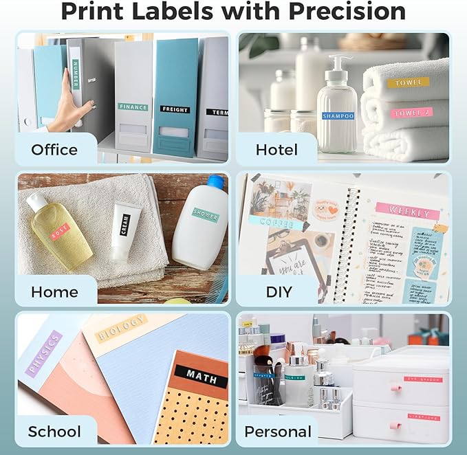 Vixic Embossing Label Maker Machine with Tapes, Vintage Retro Embossed Label Maker Punch, Old School Manual Embosser Labeler with 5 Rolls 3D 3/8" Emboss Black Tapes for Home DIY Kids School Items