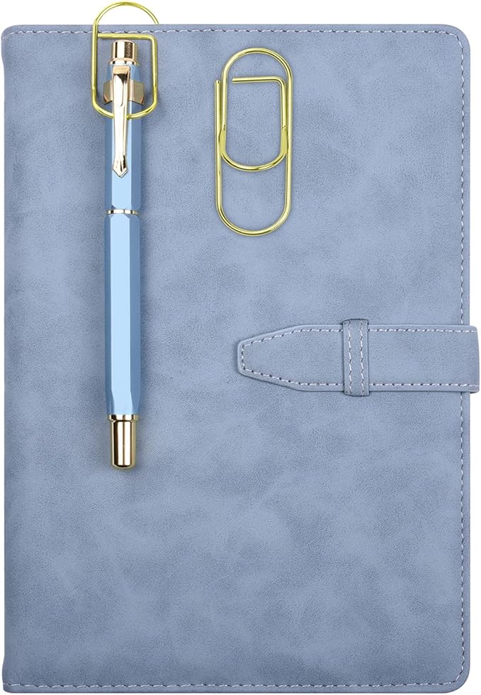 Wisdompro Pen Clip, 12 Pack Stainless Steel Pencil Clip Holder for Notebook, Books, Journal, Clipboard, Paper, etc. - Fits Almost Any Pen Size (Gold)