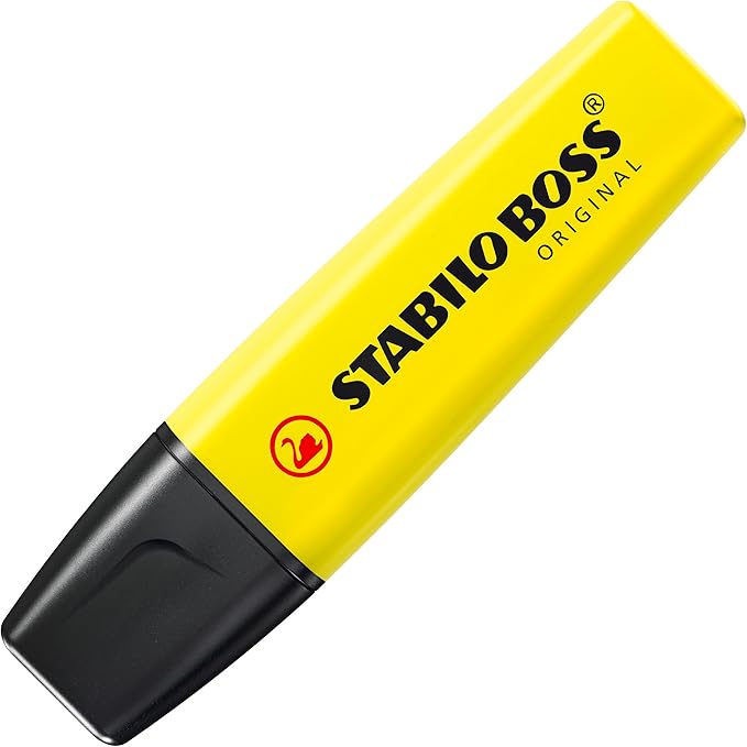 STABILO Highlighter BOSS ORIGINAL - Pack of 4 - Yellow