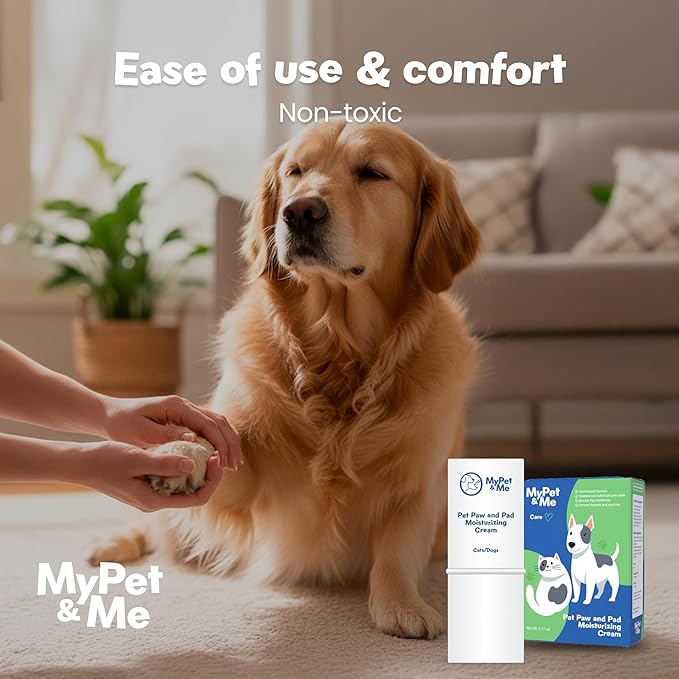 MyPet&Me - Paw and Nose Balm for Dogs & Cats - 6g | Lick-Safe Dog Balm for Paws and Nose | Moisturizing & Soothing Pet Paw Balm for Dry, Cracked Pads | Gentle & Natural Dog Foot Balm