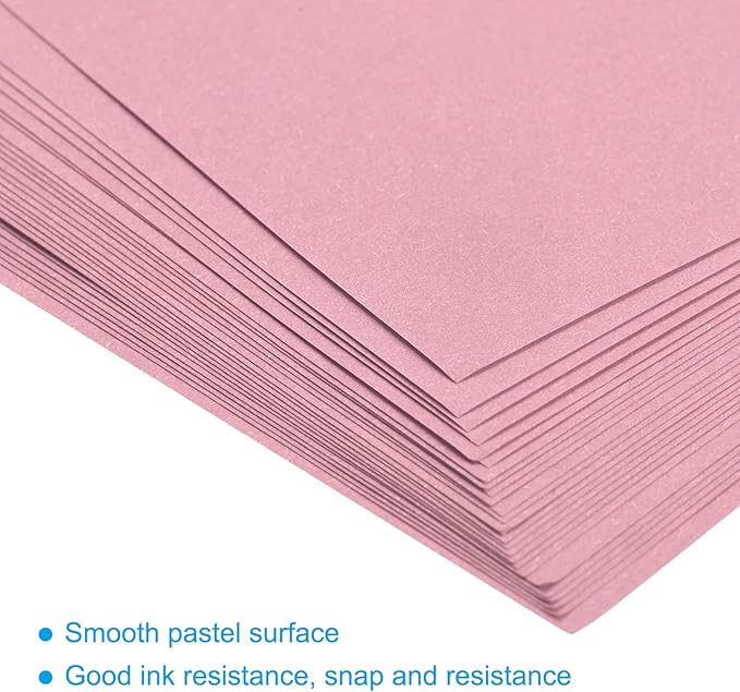 MECCANIXITY 50 Sheets Colored Copy Paper 8.5 x 11 Inch Printer Paper 80gsm Pink for Office Printing, Document Copying, Invitations, Forms, Art Projects