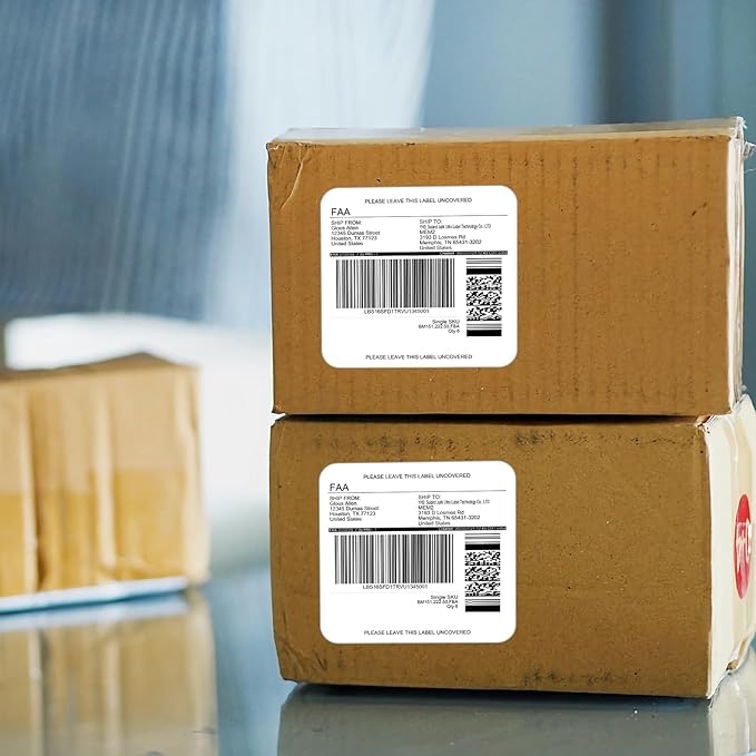 6 UP Labels, 4" x 3-1/3" Shipping Address Labels for Laser Inkjet Printer, Self Adhesive, Blank Mailing Ssticket Paper (1000 Sheet=6000)