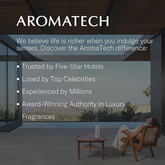 AromaTech White Tea Aroma Essential Oil Blend: Luxury Hotel Inspired Aromatherapy with White Tea, Orange & Palo Santo for Ultrasonic Diffusers & Nebulizers - 4 fl oz, 120 mL