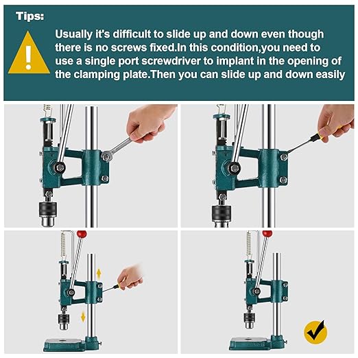Leather Hole Puncher Hand Punching Machine Heavy Duty Manual Press Puncher Punch Tools for DIY Leather Craft Punching Holes with 1.5-13mm Clamping Chuck