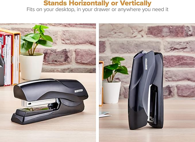 Bostitch Office Stapler Heavy Duty - 40 Sheet Stapler for Desk -Full-Strip - Includes 1260 Staples - Black