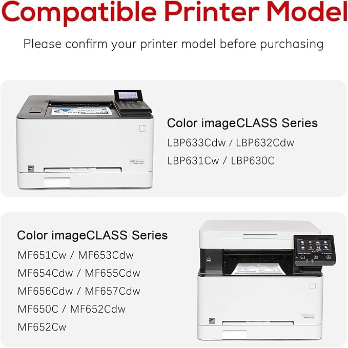 067H 067 Black Toner Cartridge Set Compatible for Canon 067H 067 Toner High Capacity Works for Color ImageClass MF656Cdw LBP632Cdw MF654Cdw MF653Cdw LBP633Cdw MF650C LBP630C Printer (2 Pack)