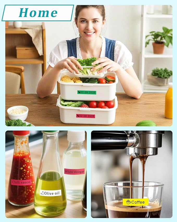 5-Pack Label Maker Tape Replace for Brother TZe TZ Tape 12mm 0.47 Laminated Colored White/Red/Blue/Yellow/Green Compatibel with Brother P Touch Label Maker PTH110 PTD220 PTD210 PT-D410