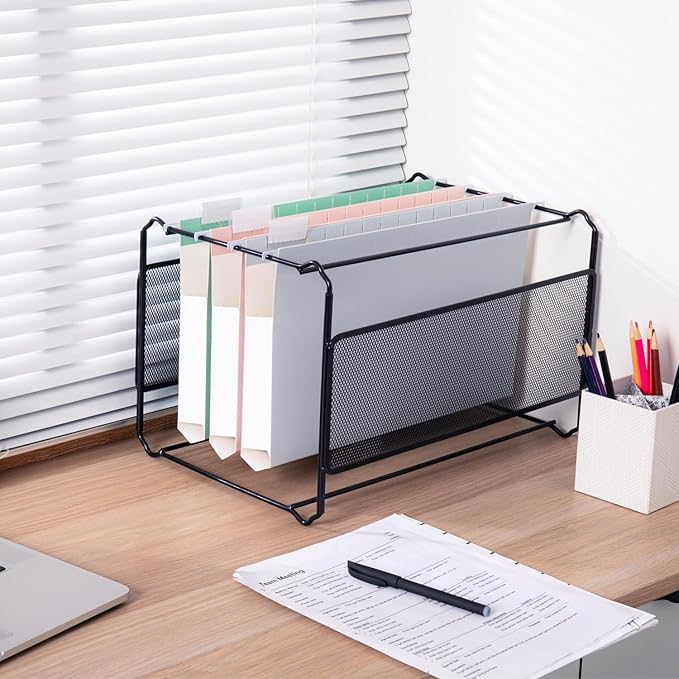 Y YOMA Legal Size - 6 Pack Extra Capacity Hanging File Folders Accordion Decorative Reinforced File Folder Cute Colored Expandable Folder for Office Home with 1/5-Cut Adjustable Tabs, Pastel Color