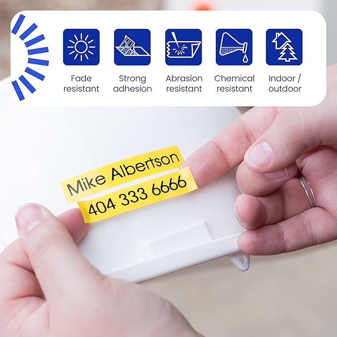 Brother Genuine P-Touch TZe Black Print on Clear Label Tape (TZeS151), Strong Adhesive Laminated,1in x 26.2ft (24mm x 8m), for Select P-Touch Label Makers, Water-Resistant, Extra Strength