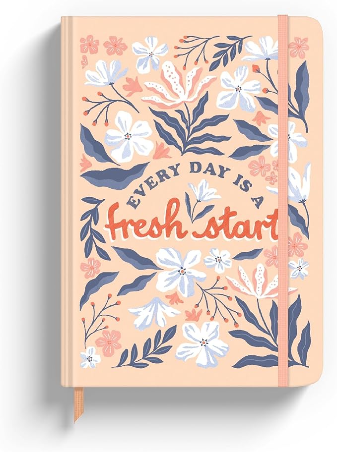 Rileys & Co Notebook Journal for Work and School - Lined Journal 8 x 6 Inches - Gold Foil Cover - Compact Notebook for Women - 240 Pages - Lined Notebook - Hardcover Journal (Fresh)