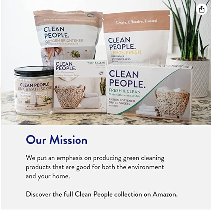 THE CLEAN PEOPLE Liquid Dish Soap - Clean, Simple Ingredients - Extra Scrubbing Power (Fragrance Free) 12 fl. oz (3 Pack)
