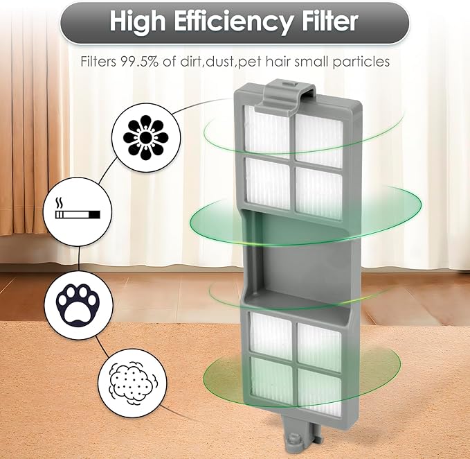(6 Pack) 205 DustCompactor Vac Replacement HEPA Filters for iRobot Roomba 205 DustCompactor Vac Robot Vacuum, Upright Filter, Canister Filters, Vacuum Filters