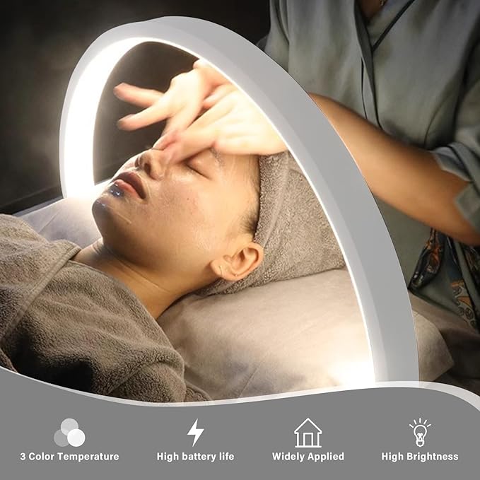 LED Desk Lamp, Desk Lamps for Home Office, Touch Control Desk Light with 3 Lighting Modes & 10 Brightness Level, Office Light Reading Lamp for Nail, Tattoo, Task, Crafting - White