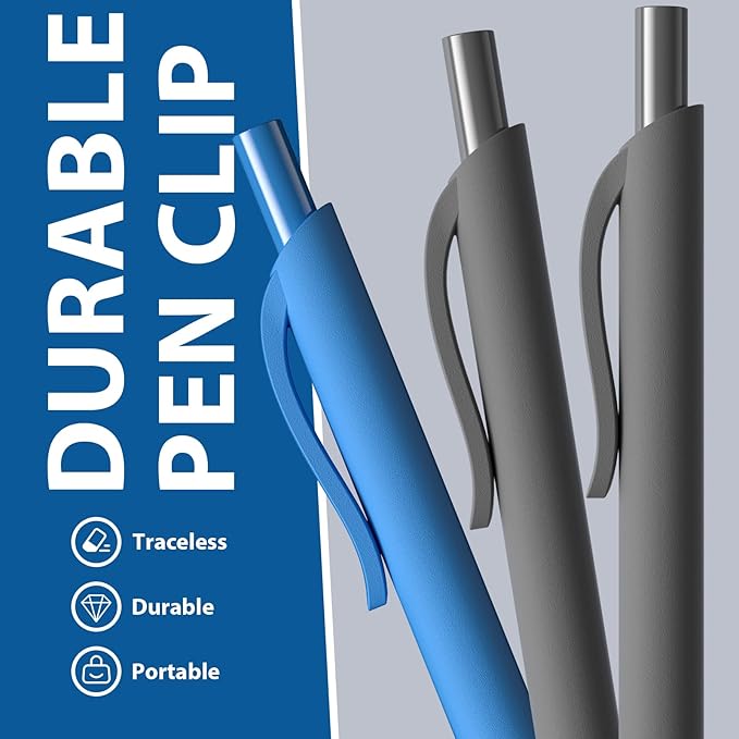 Pens Bulk, 52 Pack Ballpoint Black and Blue Ink, 1.0MM Medium Point Bluk Retractable for Smooth Writing, Quick Drying No Bleed Journaling for Office School Supplies Home Work