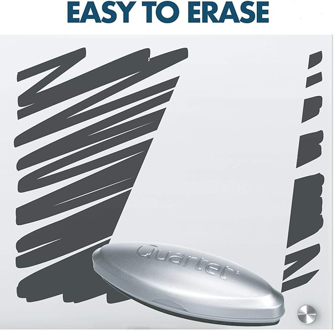 Quartet Glass Board Dry Erase Markers, Premium, Bullet Tip, Black, 12 Pack (79553)