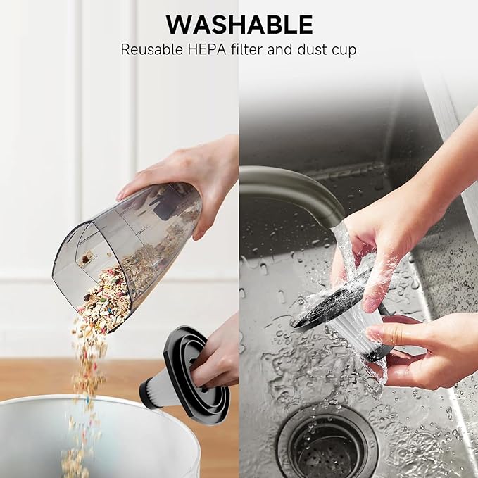 fenhua Corded Stick Vacuum Cleaner - Lightweight, Powerful Suction with 450W Motor, 3-in-1 16.4Ft Cord Vacuum Cleaners for Home, Hard Floor, Carpet, Pet Hair Black Gray