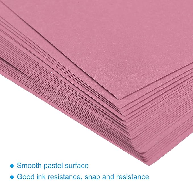 MECCANIXITY 100 Sheets Colored Copy Paper 8.5 x 11 Inch Printer Paper 80gsm Pink for Office Printing, Document Copying, Invitations, Forms, Art Projects