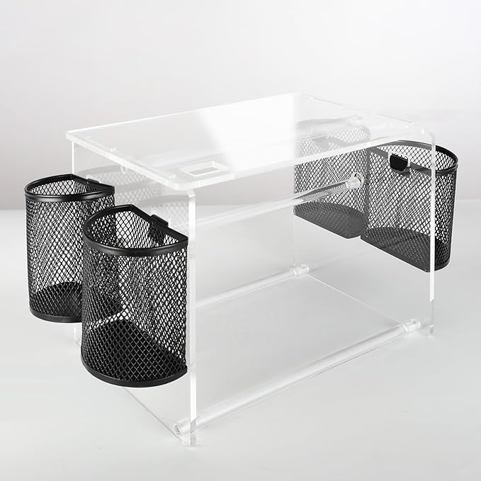 (Acrylic Label Machine Stand) Label Roll Holder for Rolls and Fanfold Labels,Acrylic Label Holder for Thermal Printer,Desktop Label Printer Holder for Home,Office,Study,Small Business