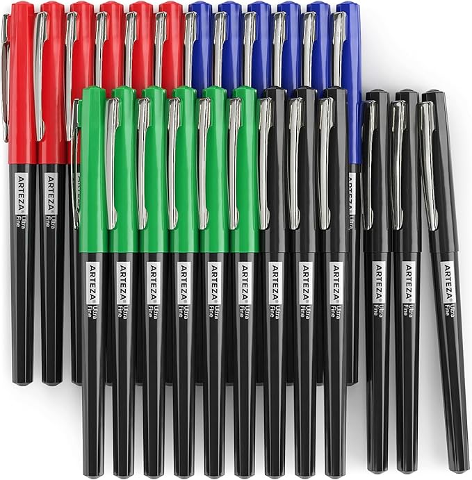 ARTEZA Permanent Markers, 24 Pens, 4 Classic Colors