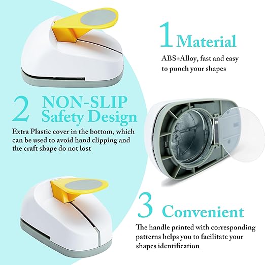 Craft Lever Punch 3/8 Inch Circle DIY Handmade Paper Single Hole Punch