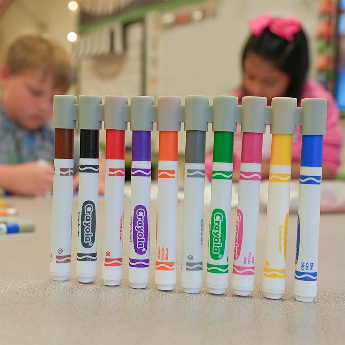 Darware Marker Holders (25-Pack); The Original Marker Gripper Silicone Marker Organizers for Broad Tip Colored Marker Sets, No More Lost Lids