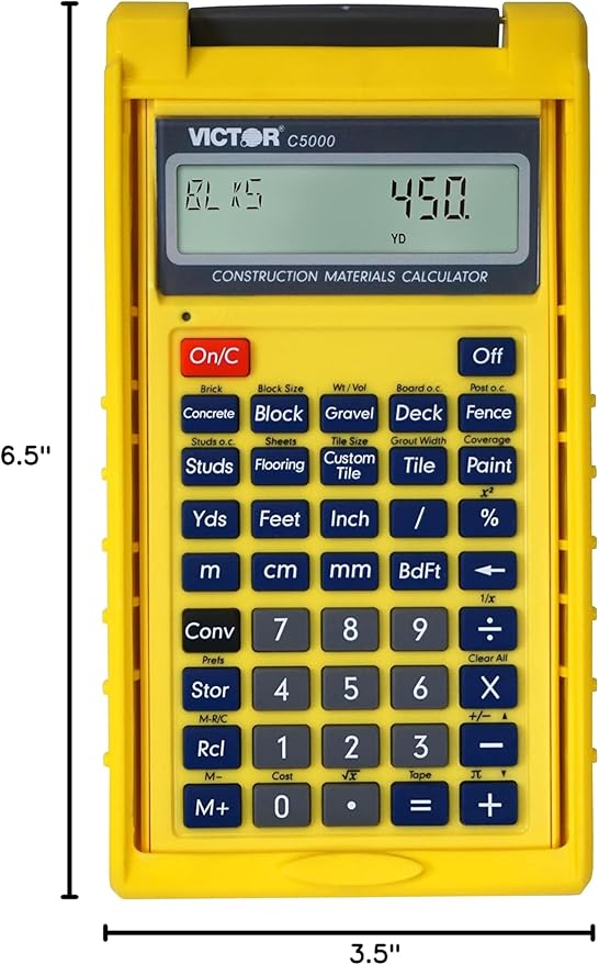 Victor C5000 Construction Materials Calculator with Protective Case