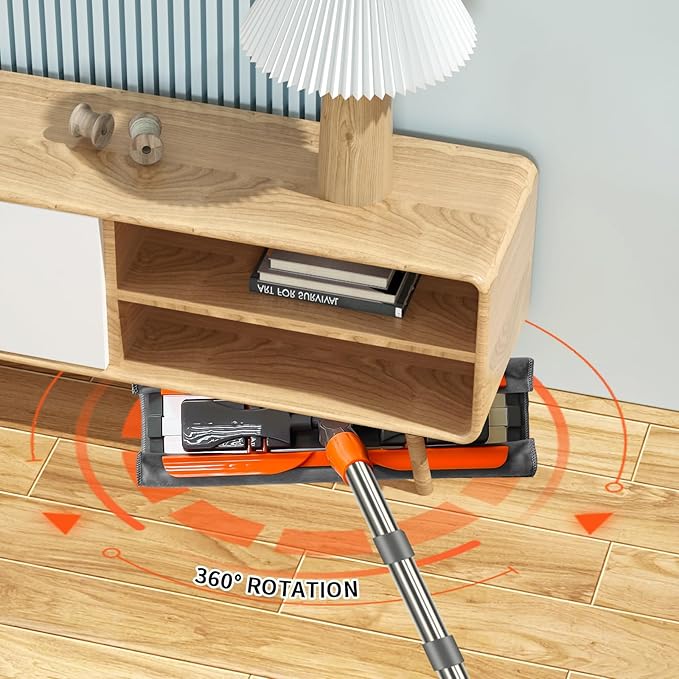 57-inch professional-grade microfiber flat mop with stainless steel telescopic handle and 4 washable cleaning pads, specifically designed for floor cleaning—an essential choice for household cleaning.