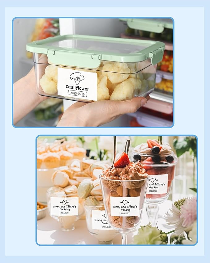 M110 Labels Compatible with Phomemo M110/M120/M200/M220/M221 Label Maker, Multi-Purpose Self-Adhesive Thermal Label, 1.96"x 1.18"(50x30mm), Black on White, 230pcs