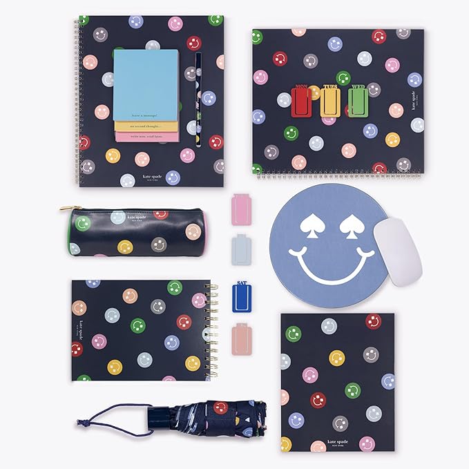 Kate Spade New York Large College Ruled Notebook, 11" x 9.5" Spiral Notebook with 160 Pages