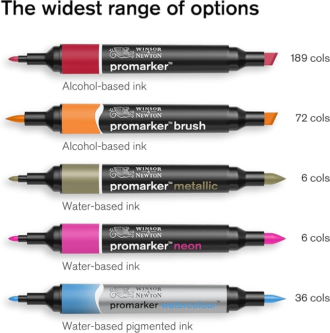 Winsor & Newton ProMarker Watercolor Marker Set, 12 Count, Landscape Tones