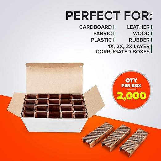 IDL Packaging Heavy Duty Staples for CMB, HDCS, ADCSY 19-32, 1 1/4" x 3/4" x 0.08" (10 Boxes, 20000 pcs) - Non-Rusting Industrial Staples for Staplers - Box by IDL Packaging