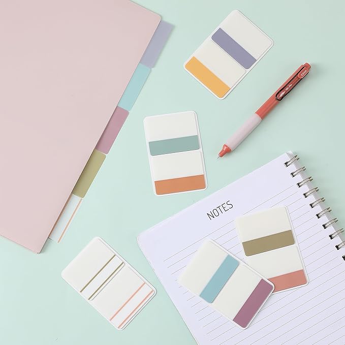 Mr. Pen- Sticky Index Tabs, 500 Pcs, 21 Sets, Colorful Sticky Tabs for Notebooks, Page Markers, Page Tabs for Binders, Page Tabs Sticky Tabs for Books, Notebook Tabs, Book Sticky Tabs for Notebooks