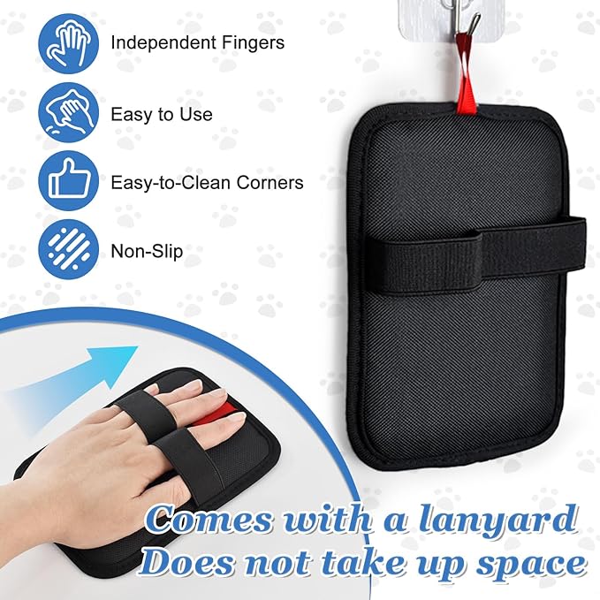 Deisunpet 2 Pcs Newly Upgraded Electrostatic Pet Hair Removal Glove,Magic Brush Pet Hair Remover for Cats & Dogs,Reusable Pet Hair Remover Gloves for Couch Carpet Car Seat Laundry
