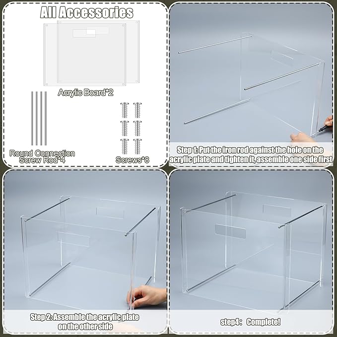 24 Hanging File Folder with Acrylic Organizer for Letter/a4 Size Desktop Clear File Storage Box with Handles for Home Work Office Use (Green,Classic)