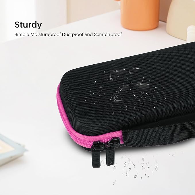 Hard Case Replacement for Texas Instruments TI-84 Plus CE/TI-84 Plus/TI-Nspire CX II CAS/TI-Nspire CX II/TI-83 Plus/TI-89 Titanium/TI-85 / TI-86 Color Graphing Calculator (Black+Rose Case)