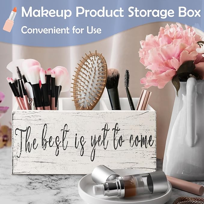 SNNDER the Best is Yet to Come Inspirational Pen Holder, Motivational Desk Decor, Positive Gifts Acrylic Pen Pencil Holder Organizer for Home Office Desk Accessories