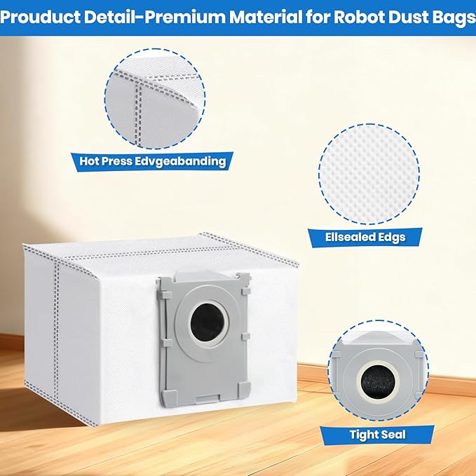 Bluevisk 16 Pack X11 Dust Bags Compatible with ECOVACS DEEBOT X11 Pro Omni/X11/X11 Pro Robot Vacuum Reusable Dust Bags 2L Large Capacity Heavy Duty Bags for Home Vacuum