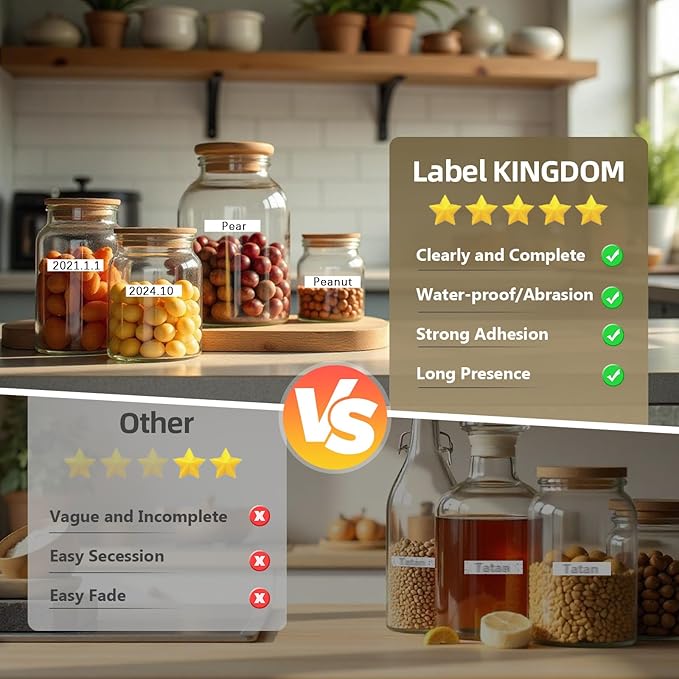 Compatible with Dymo D1 Label Maker Refills 45013 S0720530 Replace for DYMO D1 Label Tape -Black on White, 1/2 Inch x 23Ft Work for DYMO LabelManager 160 420P 210D 280 360D Pn,6-Pack