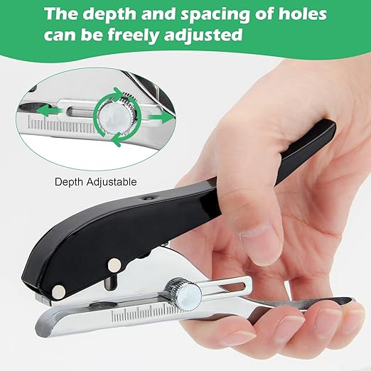 3/8 Inch Single Hole Punch, Windspeed 10 MM Circle Heavy Duty Portable Paper Hole Puncher for Paper Crafts with 5 Pcs Colors Self-Adhesive Stickers