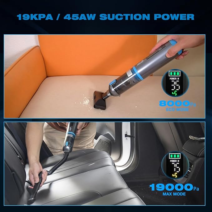 HAUSMEISTER Airflex One Cordless Car Vacuum 16000Pa, 4-in-1 Handheld Vacuum with Air Duster & Inflator, Portable Mini Vac for Car Detailing, Pet Hair, Keyboard Cleaning