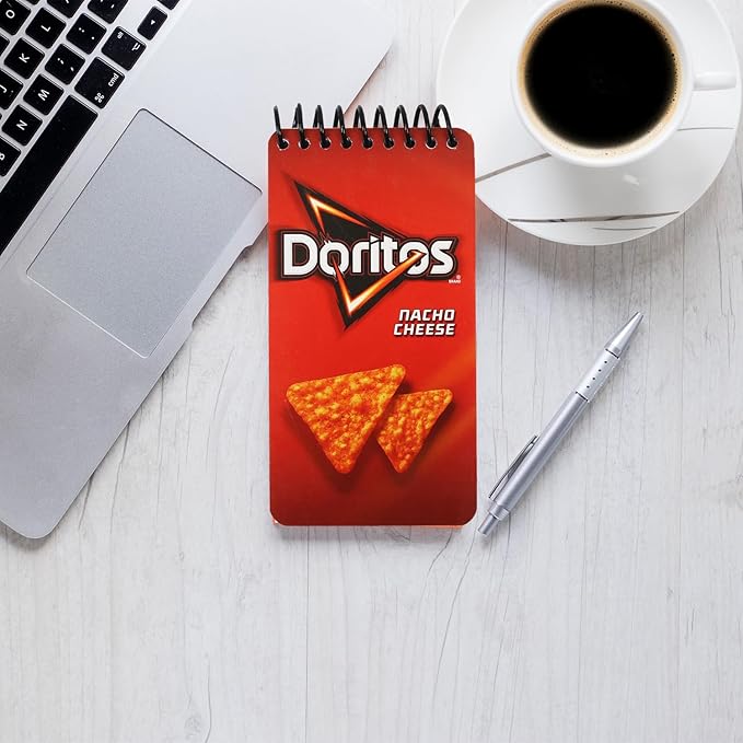 Doritos Cute Spiral Small Notebook Pocket Size Notepad, College Ruled Memo Pads for Home, Office, College and School 6.5"x3.5"