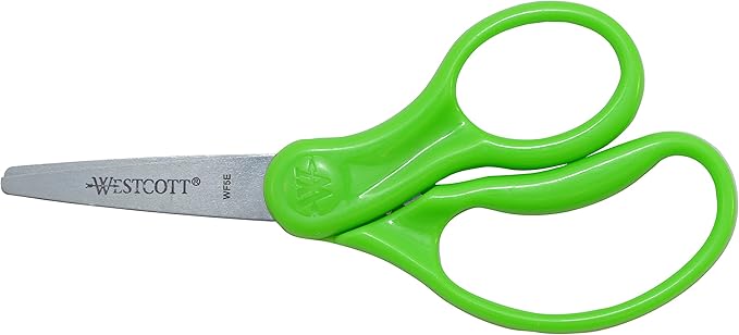 Westcott Right- & Left-Handed Scissors For Kids, Back to School, Classroom Supplies, 5-Inch Pointed Safety Scissors, Assorted, 6 Pack (16455)
