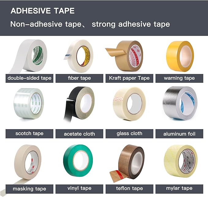 U.S. Solid Automatic Tape Dispenser, Electric Ribbon Cutting Machine JF-7000, Tape Width 6-60mm Length 5-999mm, Adhesive Tape Cutter Upgraded Silicone Feed Wheel