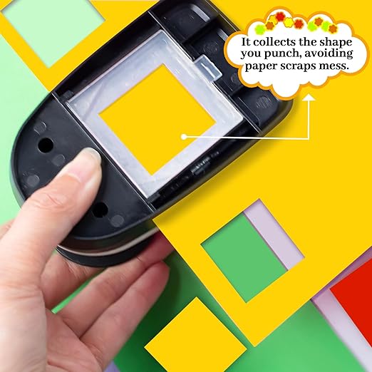 Square Hole Punch, 1.5 inch Square Paper Punch, Squares Punches for Paper Crafts, Scrapbooking Punches, Shape Hole Puncher, Squares Craft Puncher