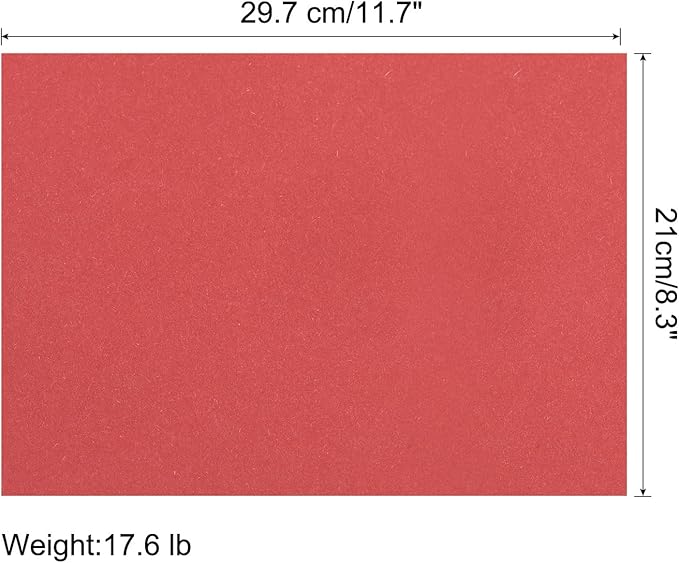 MECCANIXITY 100 Sheets Colored Copy Paper 8.5 x 11 Inch Printer Paper 80gsm Bright Red for Office Printing, Document Copying, Invitations, Forms, Art Projects