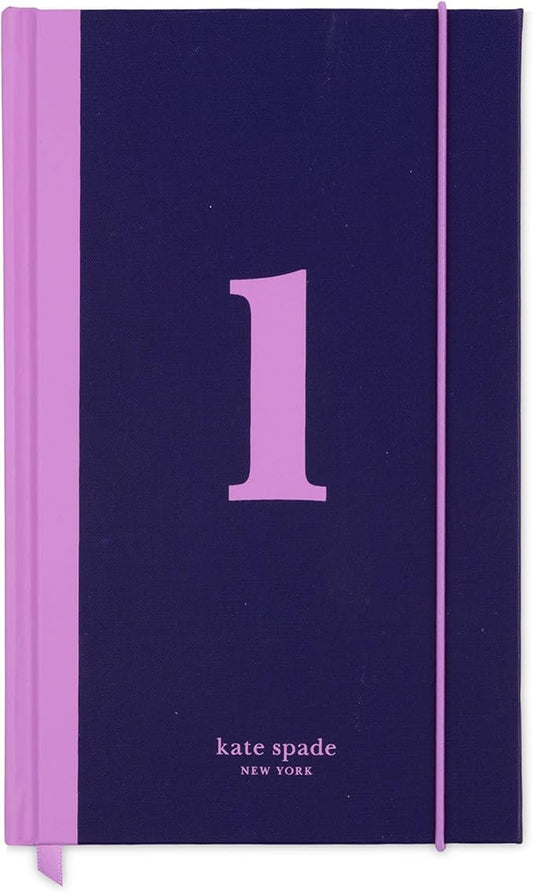 kate spade new york Just Mine Notebook Journal, Monogram Cloth Hardcover Journal, 8.25" x 5.25", Diary Includes 168 Lined Pages, (L)
