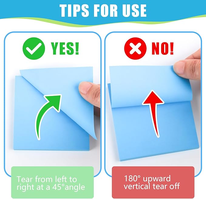 SACATR 30 Pads Sticky Notes, Sticky Note Pads 3x3 inches, 10 Bright Color Sticky Notes,Self-Stick Note Pads, Perfect for Office Home School(100 Sheet/Pad)