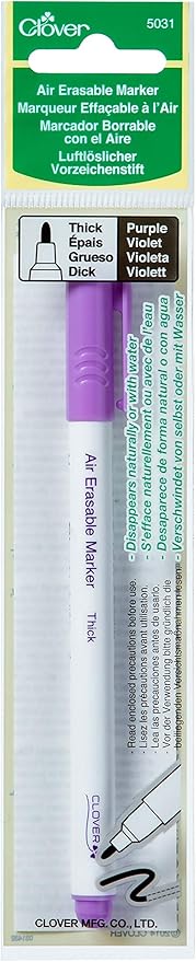 Clover Thick Air Erasable Marker, Purple, 1 Count (Pack of 1)